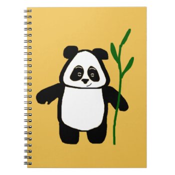 Bamboo The Panda Yellow Notebook by pandathings at Zazzle