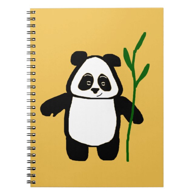 Bamboo the Panda Yellow Notebook (Front)