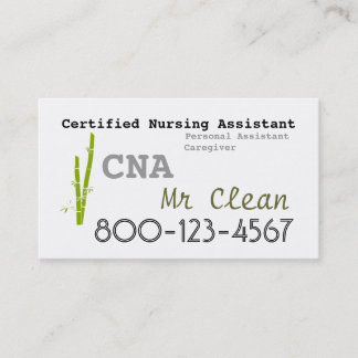Bamboo theme CNA business card template