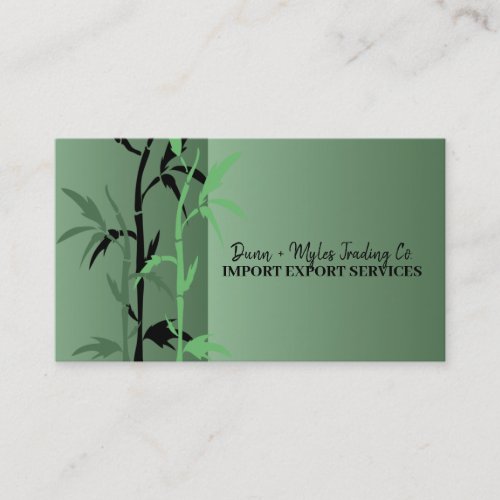 Bamboo Theme Import Export Business Card