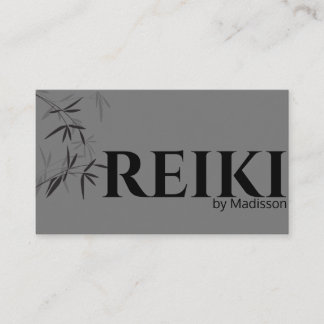 Bamboo Theme Reiki Practioner Business Card