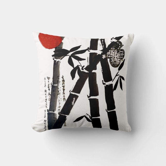 Bamboo Throw Pillow (Front)