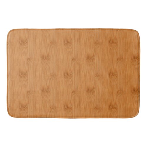 Bamboo Toast Wood Grain Look Bath Mat