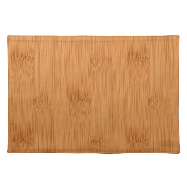 Bamboo Toast Wood Grain Look Cloth Placemat (Front)