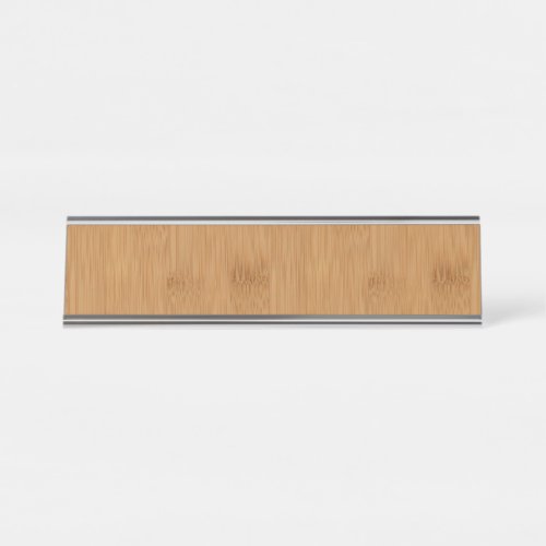 Bamboo Toast Wood Grain Look Desk Name Plate