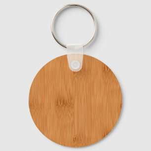 Bamboo Toast Wood Grain Look Keychain