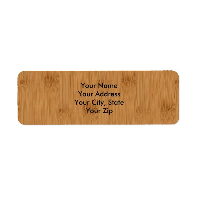 Bamboo Toast Wood Grain Look Label (Front)