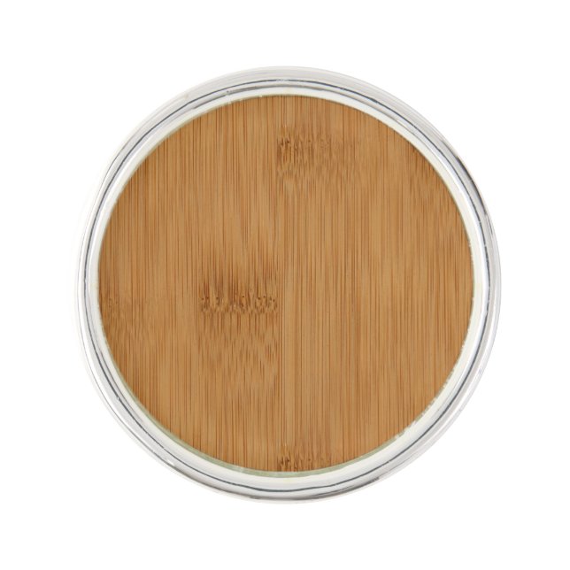 Bamboo Toast Wood Grain Look Lapel Pin (Front)