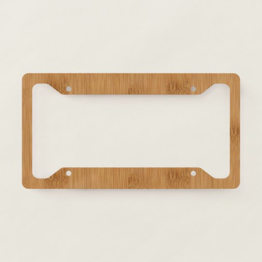 Curly Koa Acacia Wood Grain Look License Plate Frame