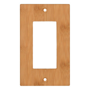 Bamboo Toast Wood Grain Look Light Switch Cover