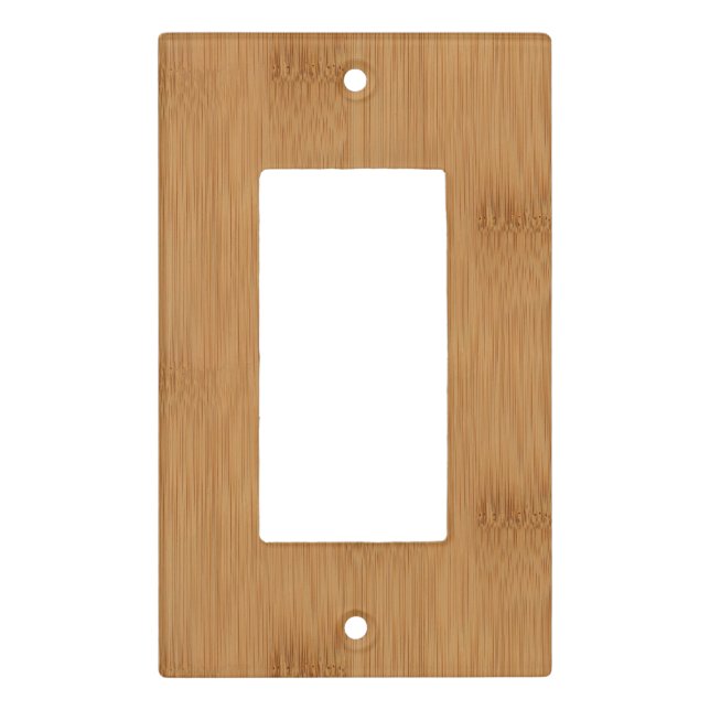 Bamboo Toast Wood Grain Look Light Switch Cover (Front)
