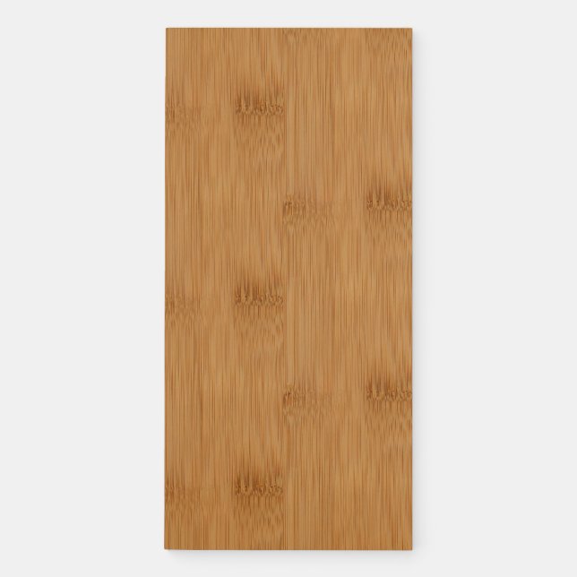Bamboo Toast Wood Grain Look Magnetic Notepad (Front)