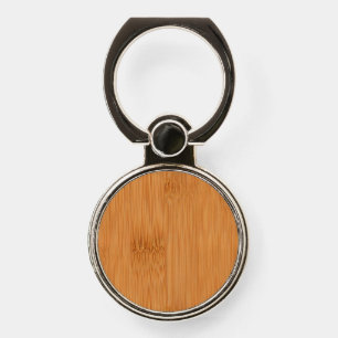 Bamboo Toast Wood Grain Look Phone Ring Stand