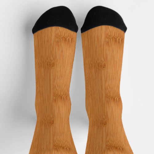 Bamboo Toast Wood Grain Look Socks