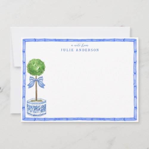 Bamboo Topiary Garden  Chinoiserie  Note Card
