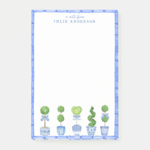 Bamboo Topiary Garden   Chinoiserie  Post-it Notes