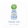 Bamboo Topiary Garden | Chinoiserie  Thank You  Square Sticker