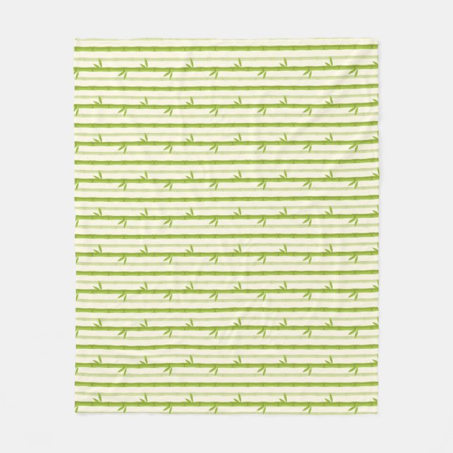 BAMBOO TREE CLEAR PATTERN DESIGN WRAPPING PAPER SH FLEECE BLANKET (Front)
