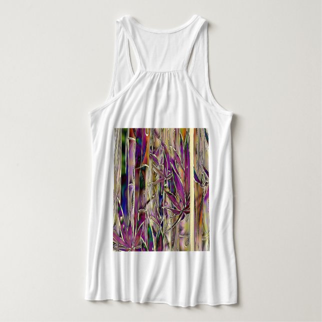 Bamboo Tree Digital Painting Original Art Tshirt (Design Back)