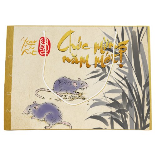 Bamboo Two Rats Vietnamese New Year 2020 L Gift B Large Gift Bag