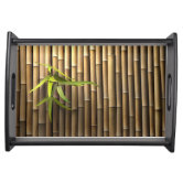 Tropical Bamboo Serving Tray | Zazzle