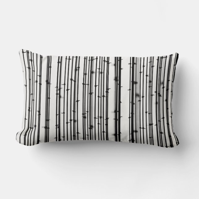 Bamboo wallpaper lumbar pillow (Front)