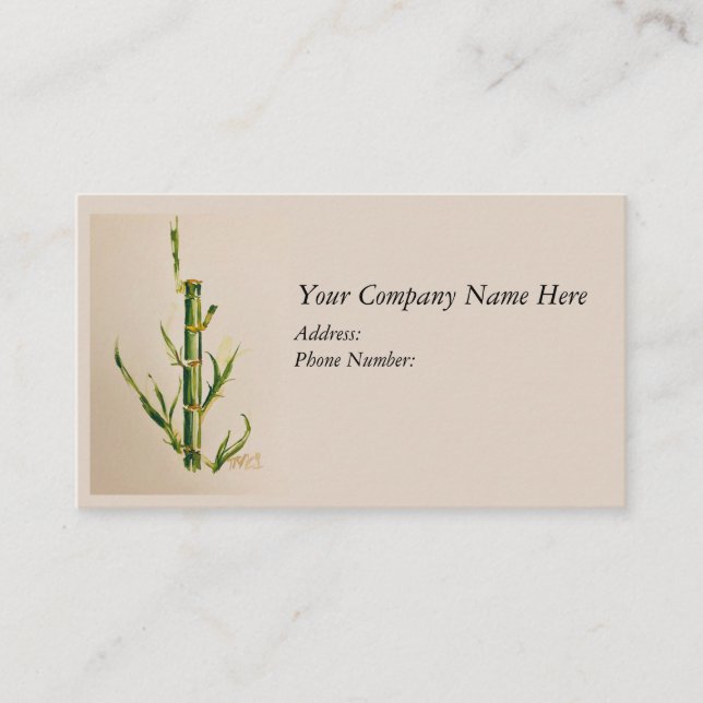 Bamboo watercolor Business Card (Front)
