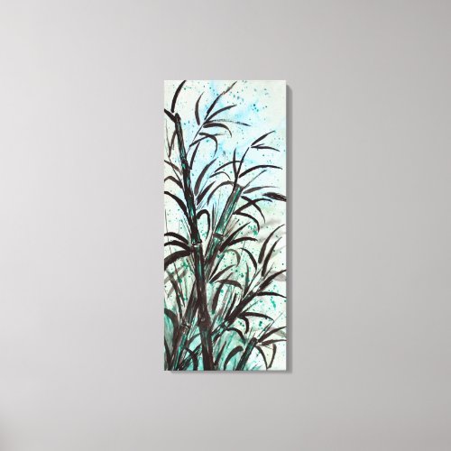 Bamboo watercolor Canvas Print