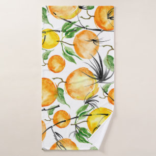 Bamboo watercolor: jungle seamless pattern. bath towel