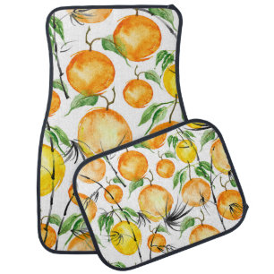 Bamboo watercolor: jungle seamless pattern. car floor mat