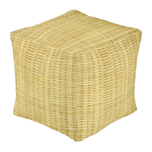 Bamboo Weave Art Effect Pouf