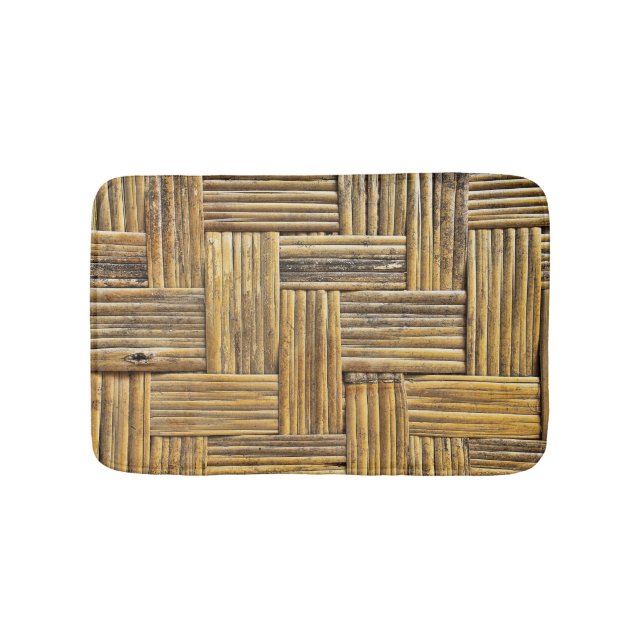 Bamboo weave texture bathroom mat (Front)