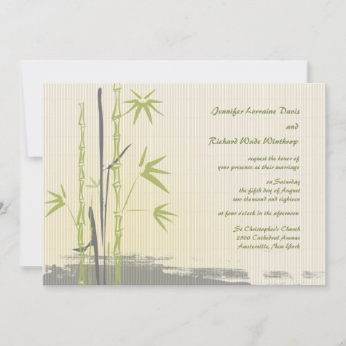 Bamboo Wedding Invitation