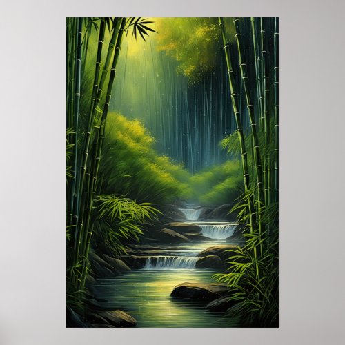 Bamboo Whispers Small Cascades Serenade Poster