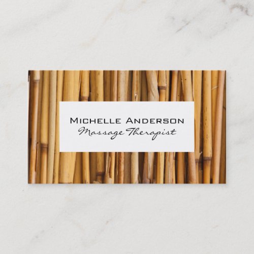 Bamboo White Frame Business Card