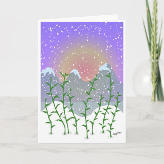 Bamboo Winter Greeting & Note Card