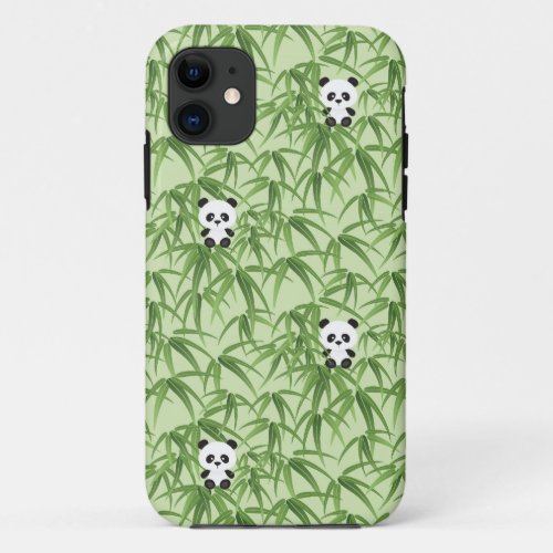 Bamboo with Pandas iPhone 11 Case