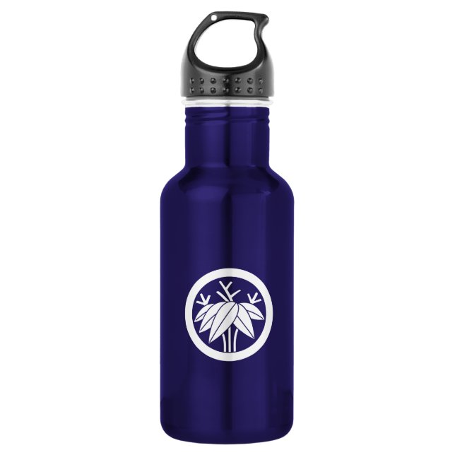 Bamboo with root in circle water bottle (Front)