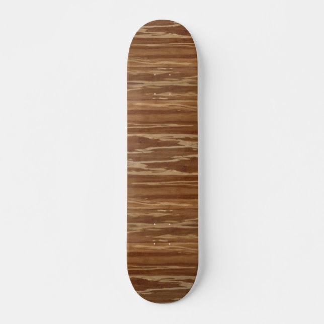 Bamboo Wood 01 Skateboard Deck (Front)