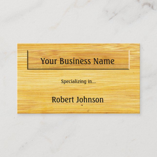 Bamboo Wood Business Card (Front)
