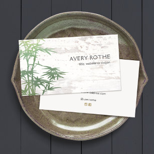  Bamboo Wood Chinese Medicine Business Card