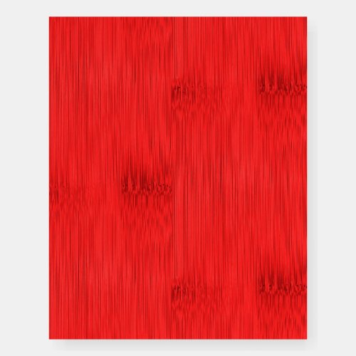 Bamboo Wood Grain Look in Vivid Red Foam Board