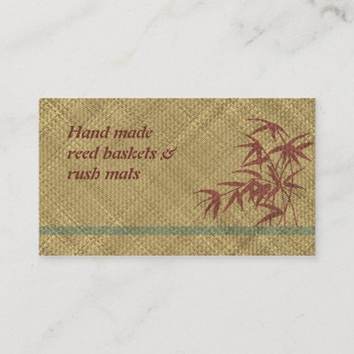 Bamboo woven pattern business card