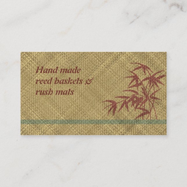 Bamboo woven pattern business card (Front)