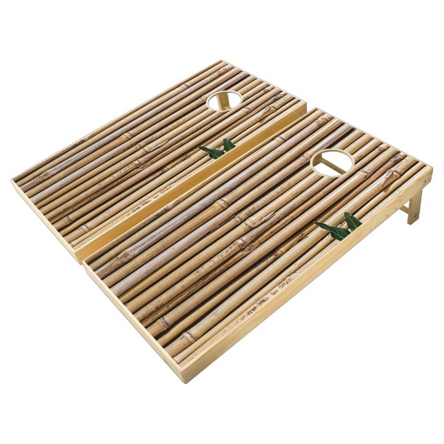 Bamboo | Zazzle_Growshop. Cornhole Set (Angled)