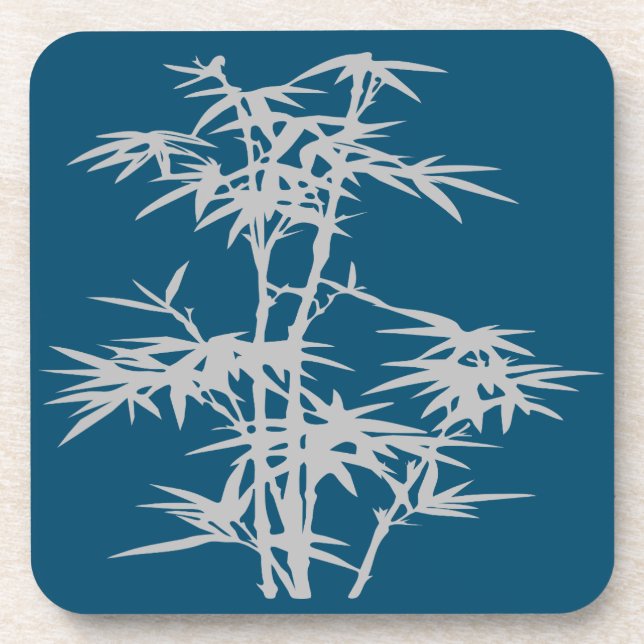 Bamboo Zen Japanese design Drink Coaster (Front)