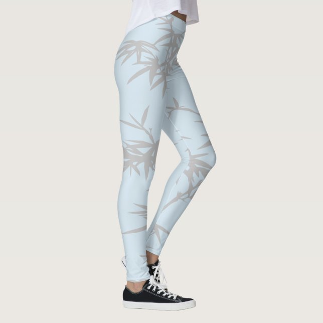 Bamboo zen on ice sky leggings (Right)