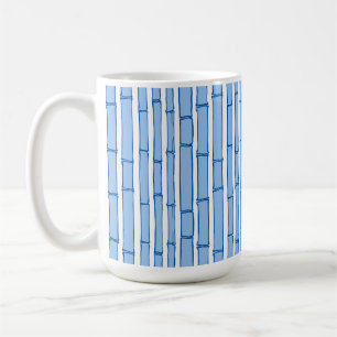 Bambooey Bamboo Stripe in Blue Porcelain Coffee Mug