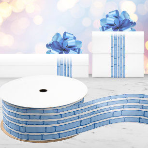 Bambooey Bamboo Stripe in Blue Porcelain Grosgrain Ribbon