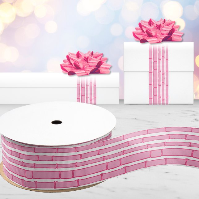 Bambooey Bamboo Stripe in Pink Grosgrain Ribbon (Creator Uploaded)